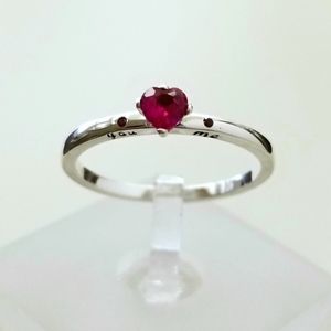 Sterling You & Me ❤️ Ruby Ring